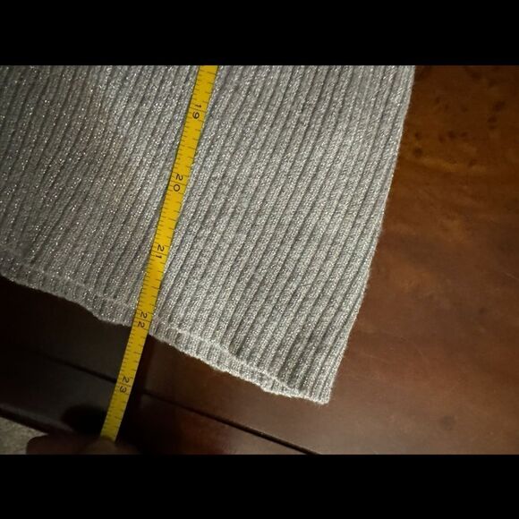 Worthington Vintage Sparkly Ribbed Long Sleeve Turtleneck Sweater Gray Large - Picture 11 of 12